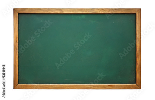 green chalkboard mockup with wooden frame isolated background
