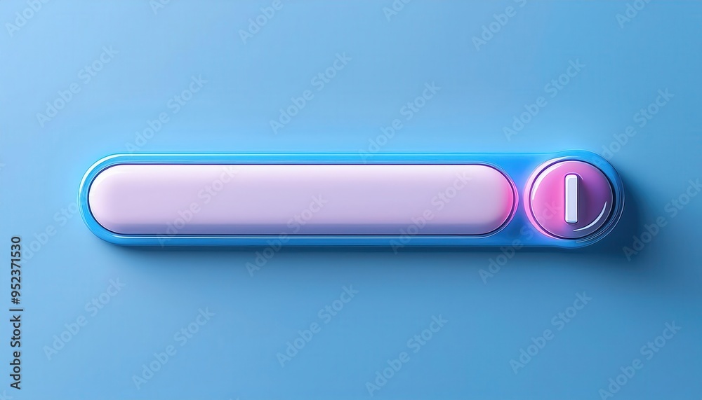 A sleek, modern toggle switch on a blue background, showcasing a minimalist design with vibrant colors and smooth edges. A sleek, modern toggle switch on a blue background, showcasing a minimalist design with vibrant colors and smooth edges.