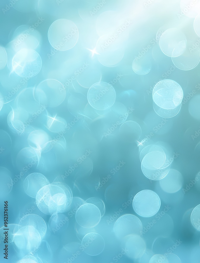 Abstract blue bokeh background
