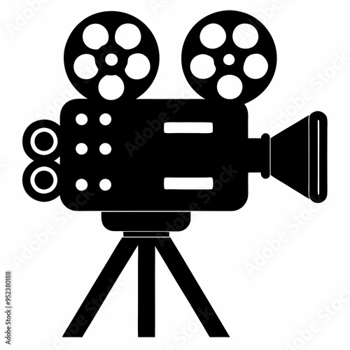 movie camera icon vector