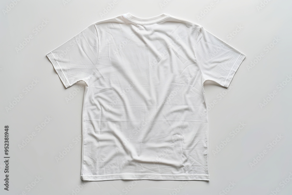 professional product photo of the back of a plain white t-shirt flat and uncreased professional product photo of the back of a plain white t-shirt flat and uncreased