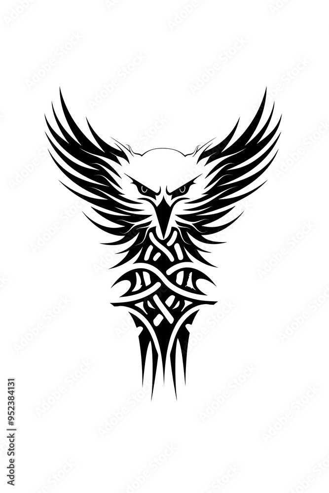 Fototapeta premium Seagull Bird head very simple traditional tattoo flash styles illustration
