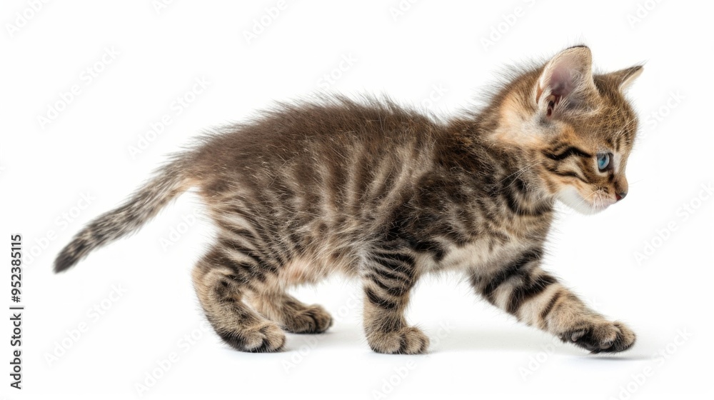 A playful tabby kitten walks with curiosity and charm. This image captures the essence of innocence and exploration. Perfect for pet lovers and animal enthusiasts. AI A playful tabby kitten walks with curiosity and charm. This image captures the essence of innocence and exploration. Perfect for pet lovers and animal enthusiasts. AI