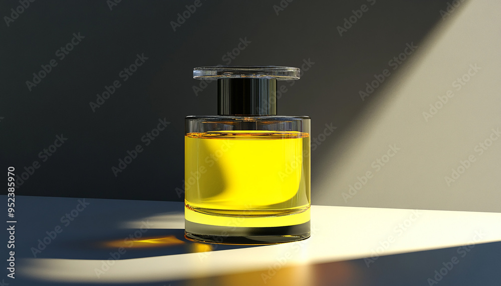 perfume glass bottle mockup with isolated background generated by AI