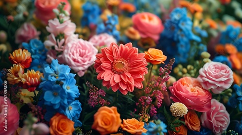 Wallpaper Mural A vibrant mix of colorful flowers in full bloom. Torontodigital.ca