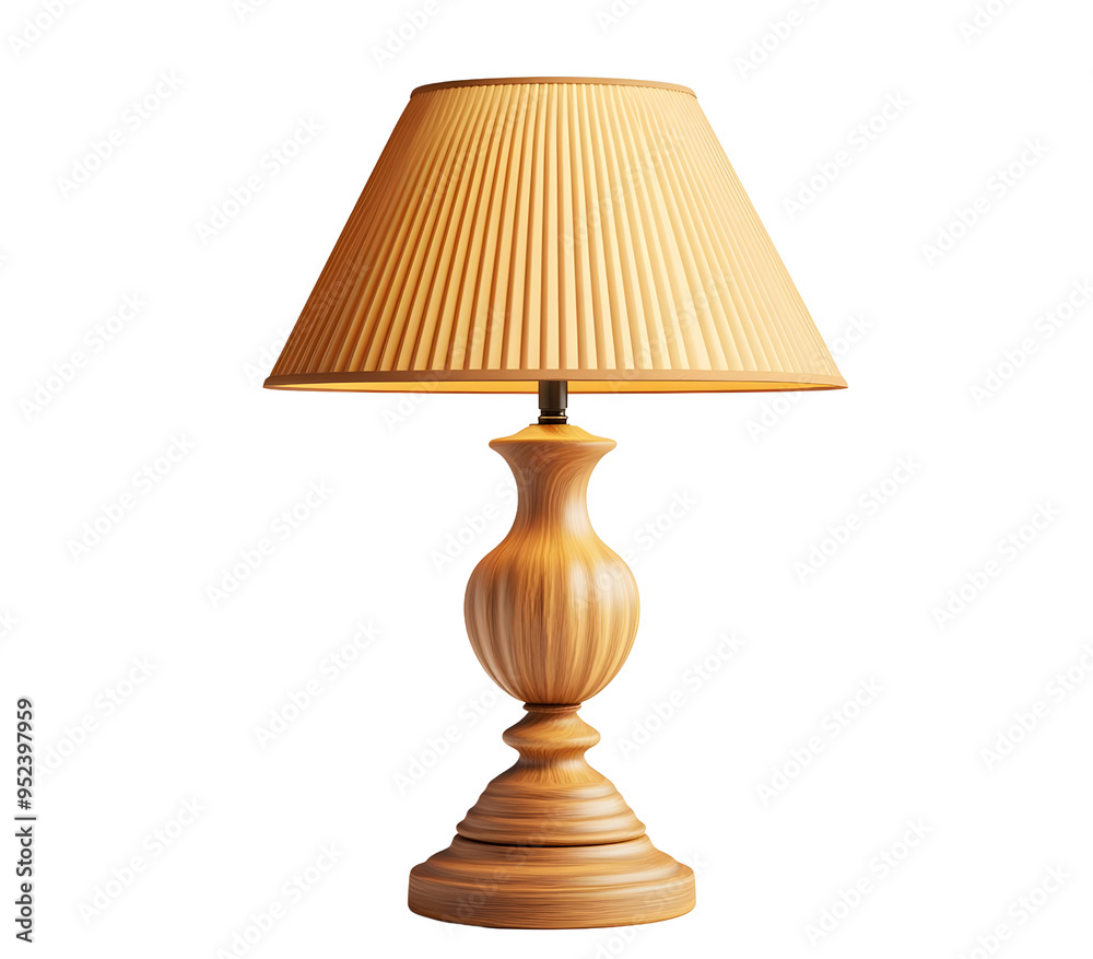 Stylish wooden lamp with a pleated shade, perfect for adding warmth and elegance to any room decor. Stylish wooden lamp with a pleated shade, perfect for adding warmth and elegance to any room decor.