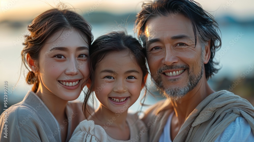 A heartwarming portrait of a happy family. A heartwarming portrait of a happy family.