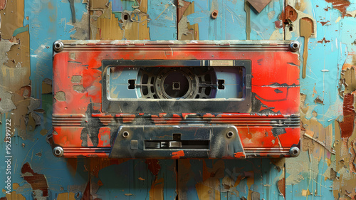 vintage cassette tape digital art photo