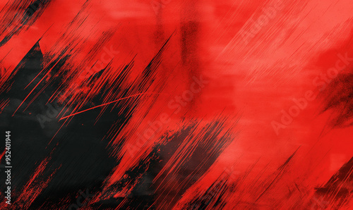 Red and black color background, brush stroke, grunge style, minimalistic design, epic wallpaper