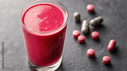 Wallpaper Mural Beetroot Smoothie with Supplements Torontodigital.ca