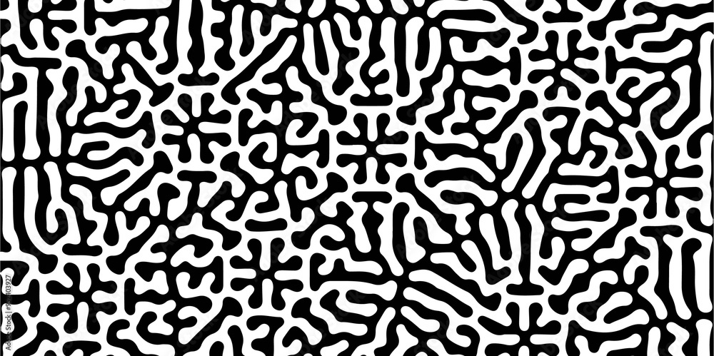 Abstract seamless turing pattern minimal organic geometric white background. black bold line abstract pattern Transparent monochrome striped texture, seamless pattern, modern stylish texture. Abstract seamless turing pattern minimal organic geometric white background. black bold line abstract pattern Transparent monochrome striped texture, seamless pattern, modern stylish texture.