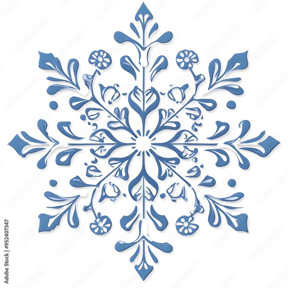 Beautifully Crafted Snowflake with Intricate Details Isolated on a Pristine White Background Perfect for Elegant Winter or Holiday Designs Beautifully Crafted Snowflake with Intricate Details Isolated on a Pristine White Background Perfect for Elegant Winter or Holiday Designs