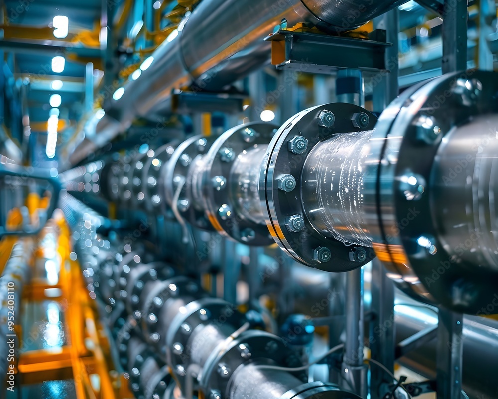 Fototapeta premium Innovative Seawater Desalination Plant Providing Sustainable Water Supply in Coastal Region