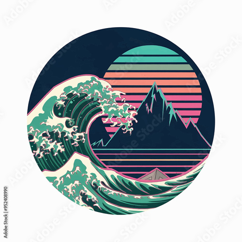 Neon Wavescape vintage