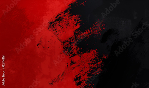 Red and black color background with brush strokes. A minimalistic design for social media profile picture.