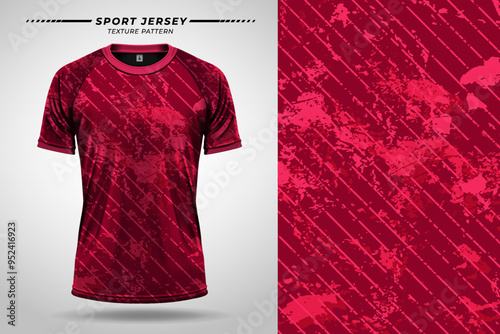 Sport jersey kit texture with vector mockup for custom athletic apparel design and sports uniform