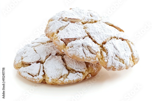 Chewy Italian Ricciarelli Almond Cookies with Powdere