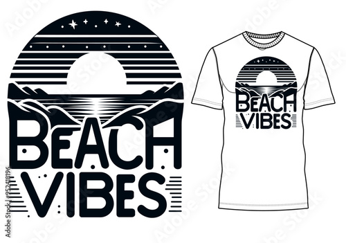 Seaside Chill: Beach Vibes Tee.