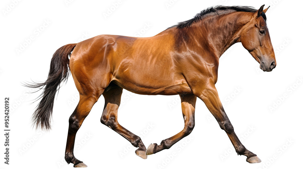 Brown horse isolated on transparent background, PNG Brown horse isolated on transparent background, PNG