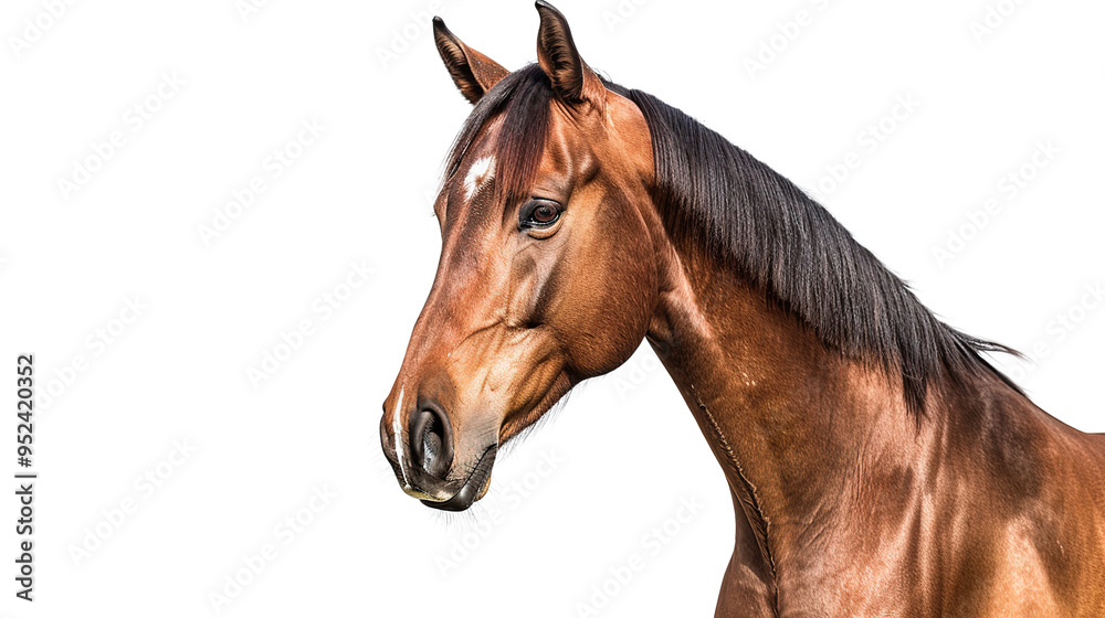 Obraz premium Brown horse isolated on transparent background, PNG