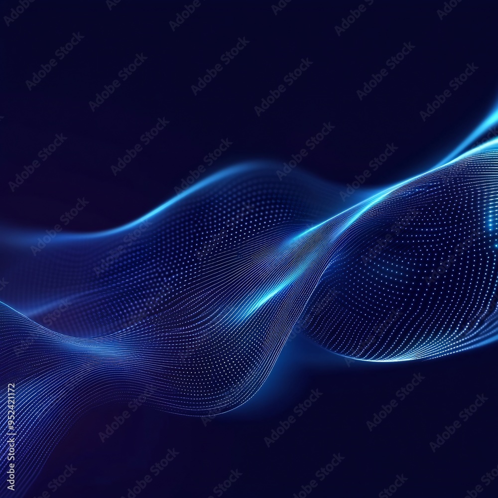 Abstract Blue Digital Wave Background Abstract Blue Digital Wave Background