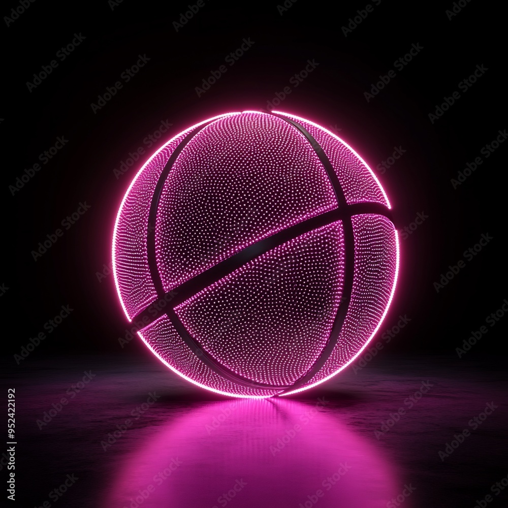 Neon Basketball Glowing in the Dark Neon Basketball Glowing in the Dark