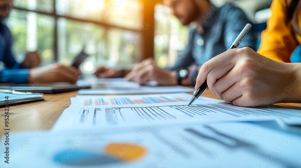 business people and lawyers discussing contract papers sitting at the table Concepts of law advice legal services in office : Generative AI business people and lawyers discussing contract papers sitting at the table Concepts of law advice legal services in office : Generative AI