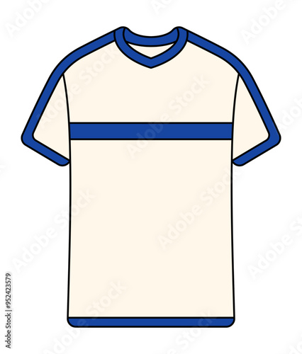 Men's T-shirt Flat Color Illustration