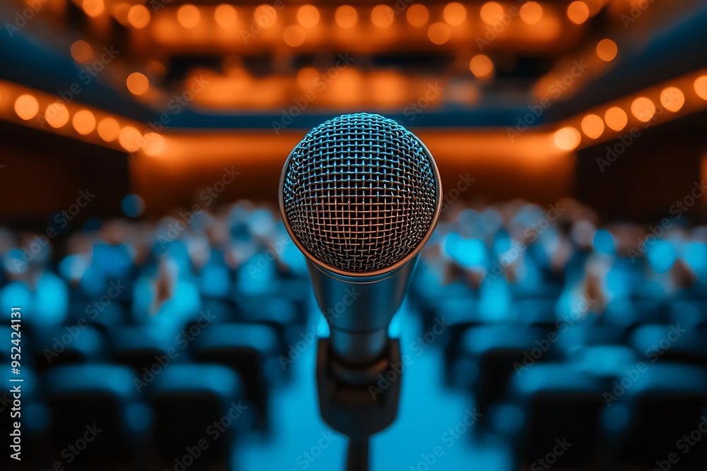 Microphone in Front of Audience - Photo