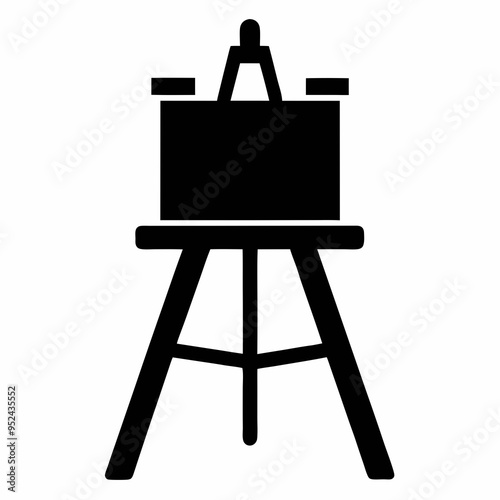 Easel Black silhouette