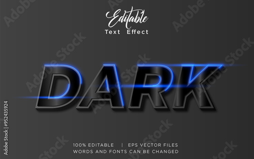 dark neon editable text effect