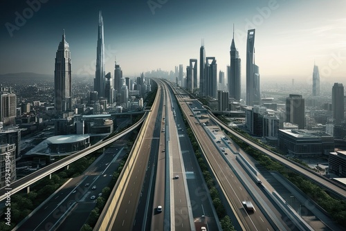 Infinite City Highways Exploring Urban Landscapes and Contemporary Architecture