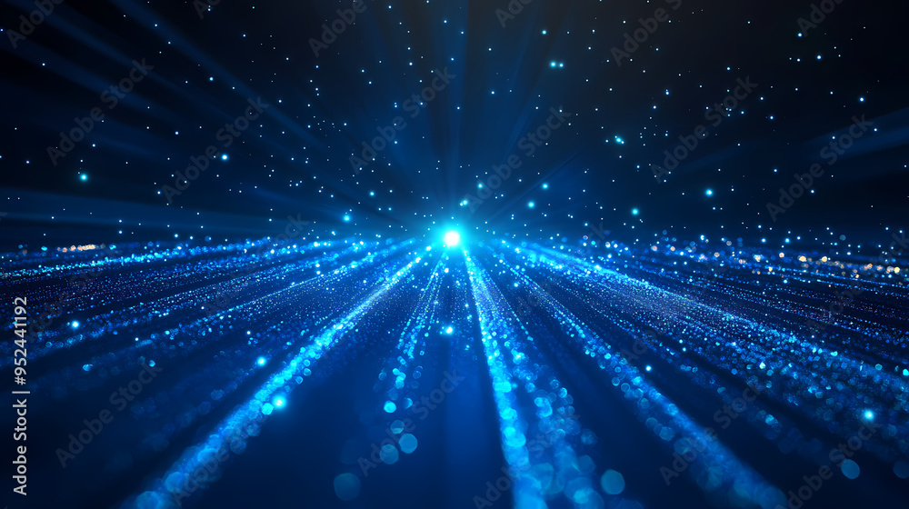 Fototapeta premium Blue light, technology background