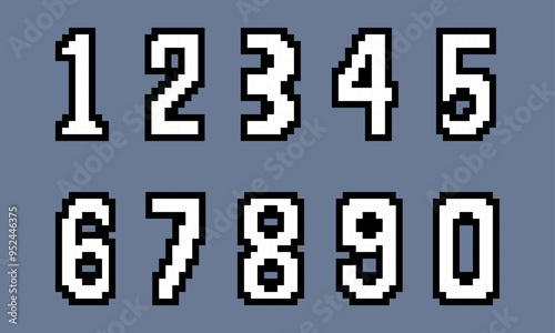 Dot numbers dot illustration1 -pixel art-