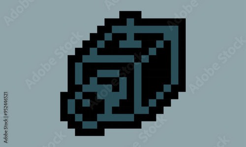 Security camera dot illustration1 -pixel art-