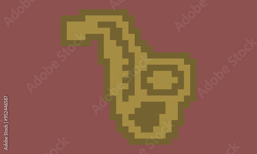 Tenor saxophone dot illustration1 -pixel art-