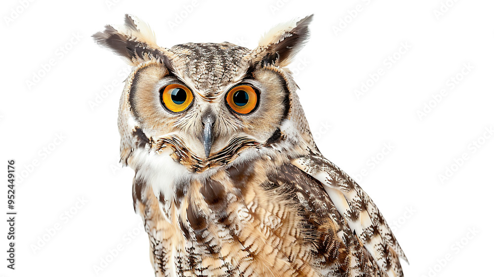 Obraz premium Owl bird isolated on transparent background, PNG