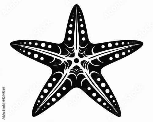 Star Fish silhouette vector illustration