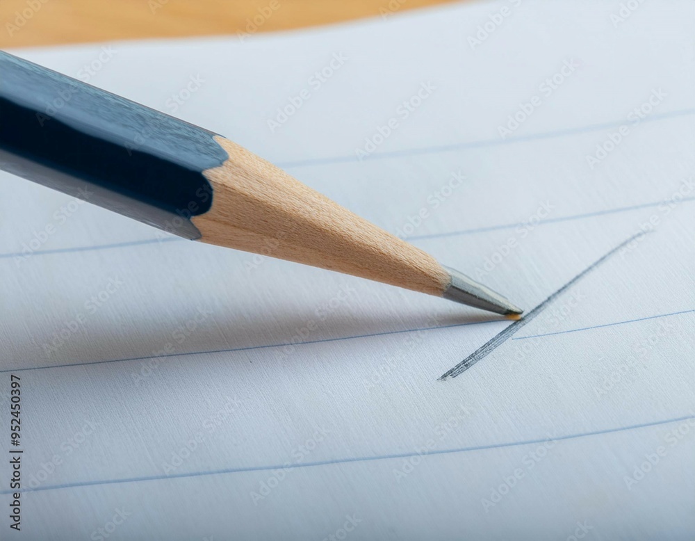 Pencil writing on a sheet of paper, illustrating writing, drawing, and creativity. Pencil writing on a sheet of paper, illustrating writing, drawing, and creativity.
