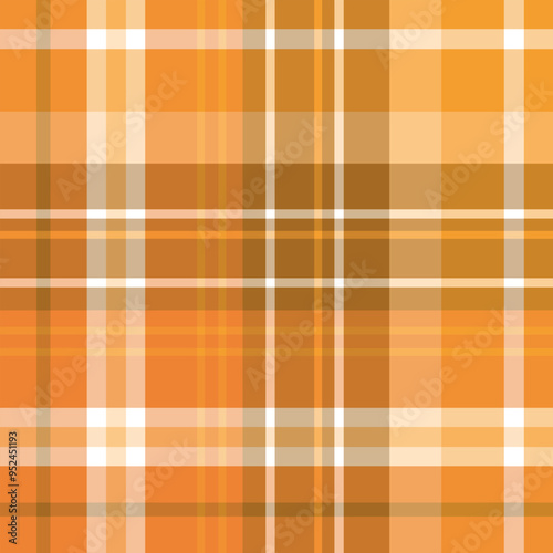 Seamless pattern in unique white and orange colors for plaid, fabric, textile, clothes, tablecloth and other things. Vector image.