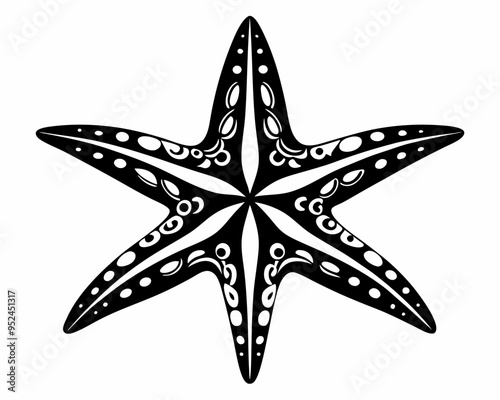 Star Fish silhouette vector illustration