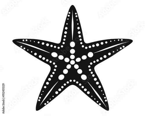 Star Fish silhouette vector illustration