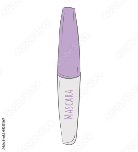 Mascara Doodle Good for design and illustration of cosmetic products, makeup artists, cosmetic shops, skin care, and beauty workshops
