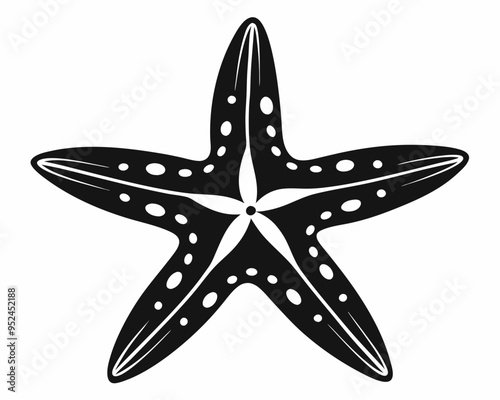 Star Fish silhouette vector illustration