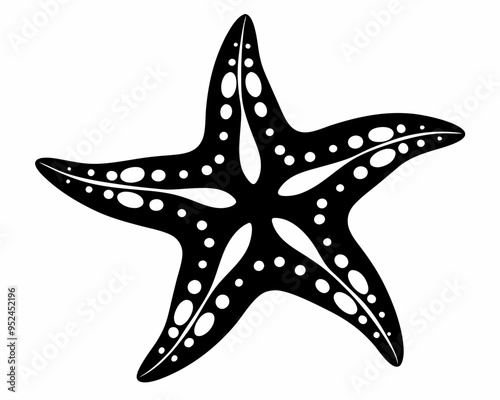 Star Fish silhouette vector illustration