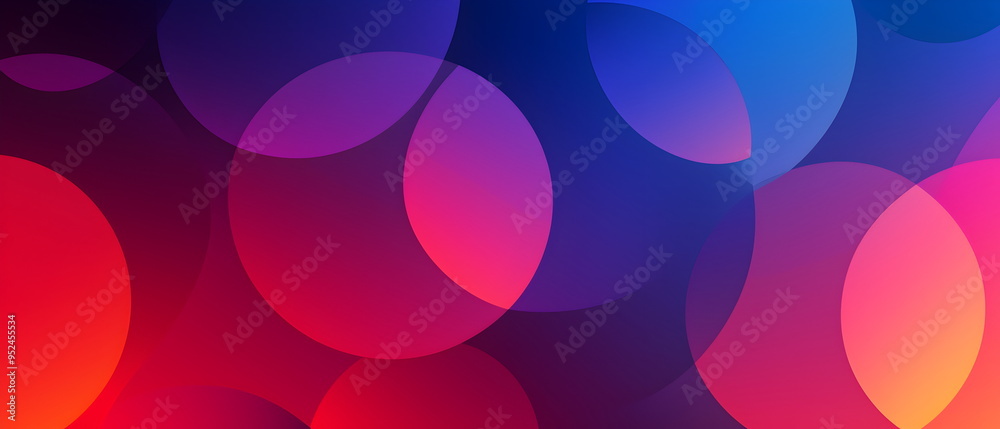 A flat illustration of an abstract background, red purple and blue purple gradient circles, minimalist Memphis-inspired design, clean lines, subtle gradient shifts, modern aesthetic A flat illustration of an abstract background, red purple and blue purple gradient circles, minimalist Memphis-inspired design, clean lines, subtle gradient shifts, modern aesthetic