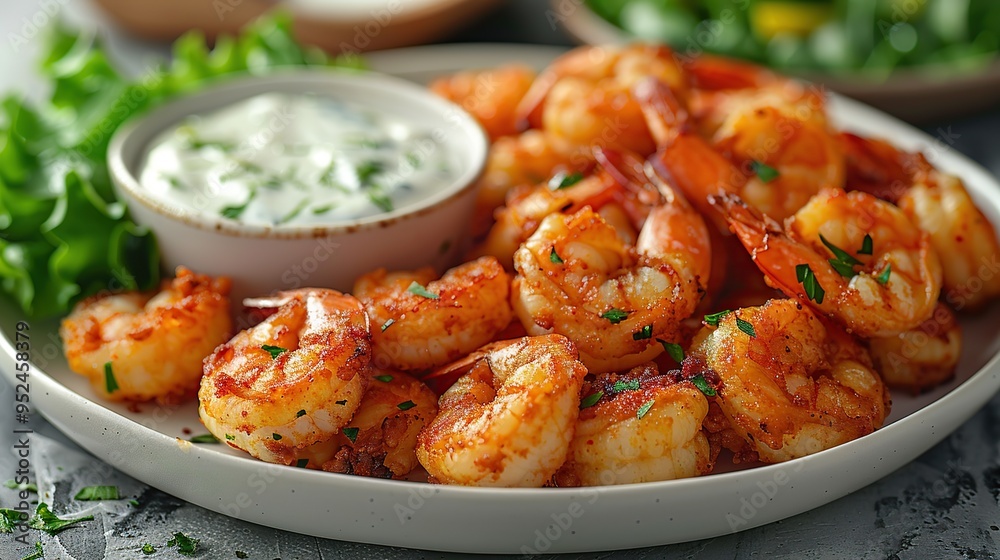 Spicy Fried Shrimp with Creamy Dip Spicy Fried Shrimp with Creamy Dip