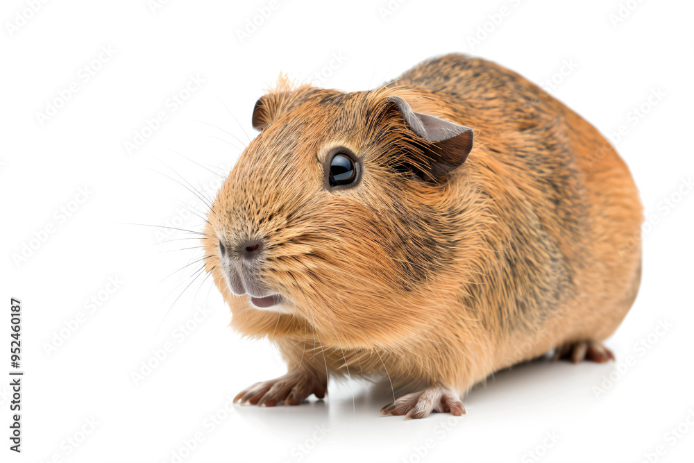 a small brown rodent standing on a white surface a small brown rodent standing on a white surface