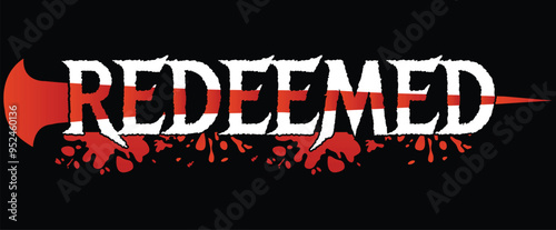 Redeemed typography t shirt design
