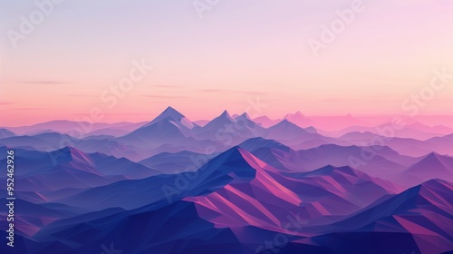 A Serene and Majestic Mountain Landscape at Dawn, Where Nature Awaits to Be Explored